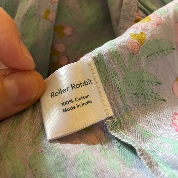 Roller Rabbit X Erica Wilson Nantucket Blue Rosa Allover Janni Dress Floral - Picture 8 of 8